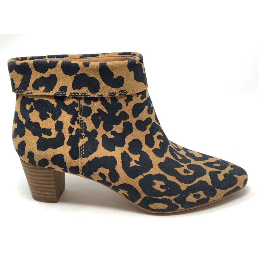 Lucky Brand Zaprika Women's Size 6M Leopard Animal Print Color Leather Bootie - Picture 5 of 7